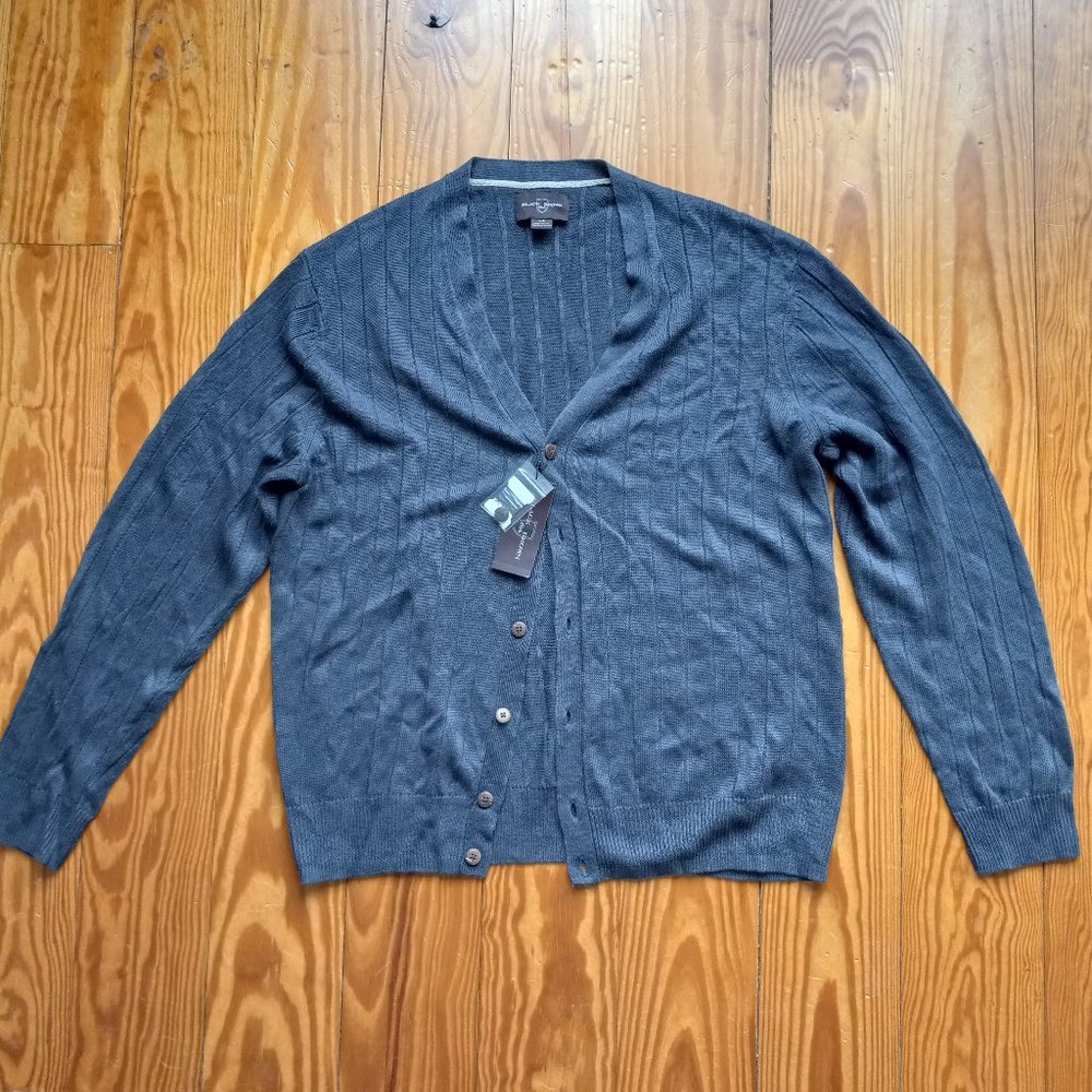 Grey Black & Brown Cardigan Sweater